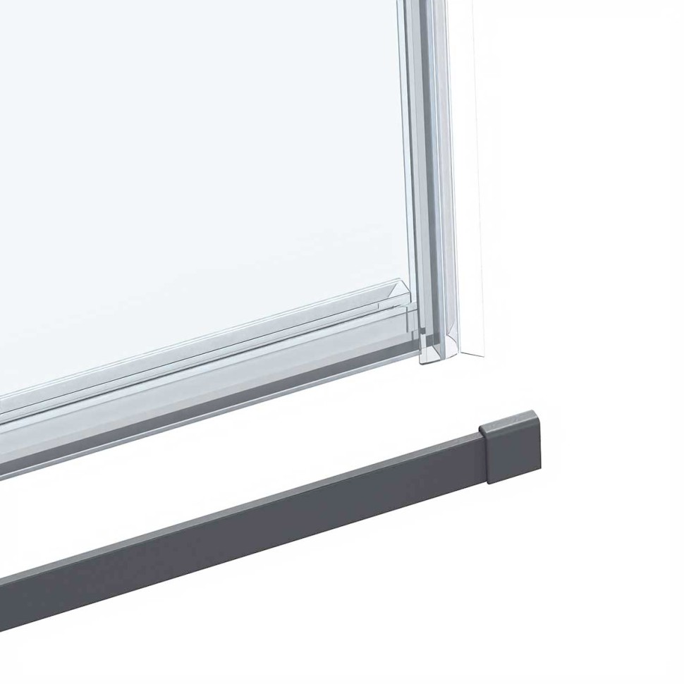 Душевой уголок Como Soft VSR-1CS1012CLGM, 1200*1000, вороненая сталь, стекло прозрачное