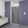 Душевая дверь Veconi Ottimo P30 GR, 900x1900, графит брашинг, стекло тонированное матовое