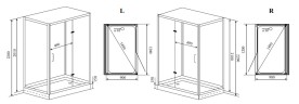 Timo Premium PURO H-510R-T-CH/C душевая кабина (90*120*220), шт, стульчик прозрачный