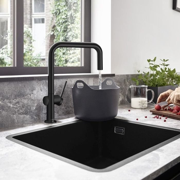 Смеситель Hansgrohe Talis M54 для кухни, 1 отверстие, цвет: черный матовый 72806670