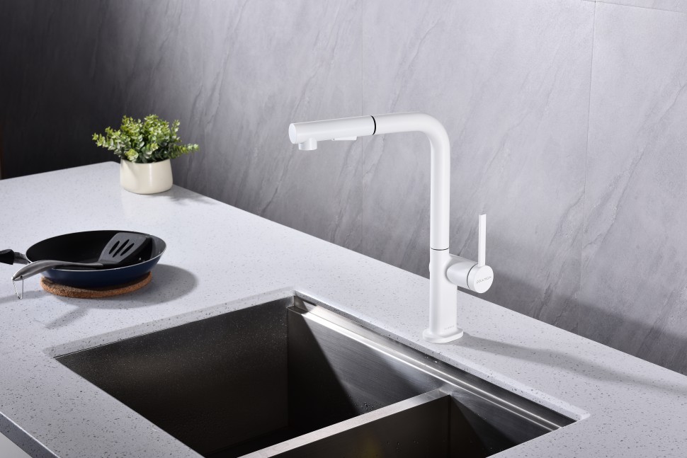 Смеситель для кухни Neo, белый матовый, Ne214419-431(WH), Starke-Paulmark