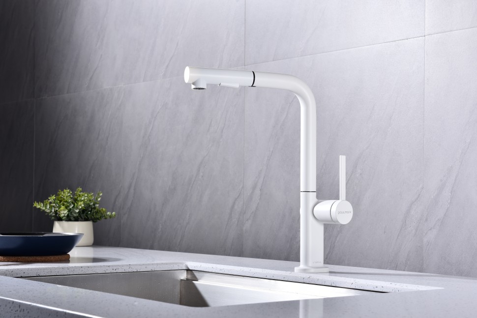 Смеситель для кухни Neo, белый матовый, Ne214419-431(WH), Starke-Paulmark