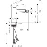 Смеситель для биде Hansgrohe Metropol со сливным клапаном Push-Open 32520140 бронза