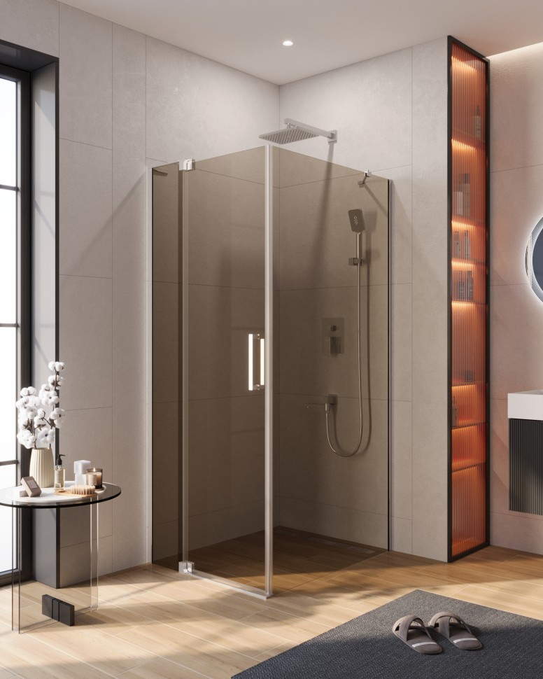 Душевой уголок CEZARES SLIDER-AH-1-100-80/90-BR-Cr