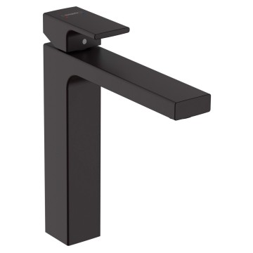 Смеситель для раковины Hansgrohe Vernis Shape со сливной гарнитурой 71562670, черный матовый