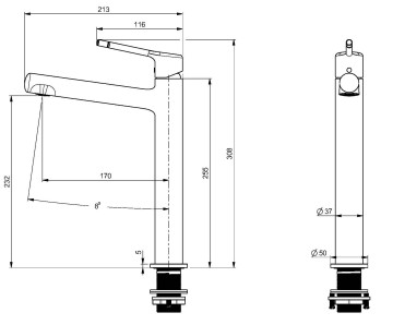 Смеситель для раковины Феерие (Feerie) VBF-5FE2CH, хром