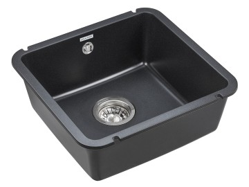 Мойка UNTER, IT-GRANIT, PM204543-BL, черный, 455х435, подст. мон. Paulmark