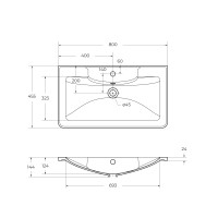 Раковина из искусственного камня BelBagno BB800/455-LV-ART-ALR-NERO, чёрная матовая