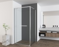 Душевой уголок Tesi VSRW-7TS9012CL, 1200*900, хром, стекло прозрачное