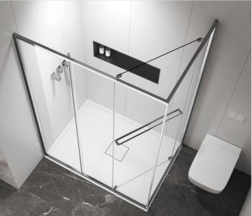 Душевой уголок Теси (Tesi) VSRW-7TS9012CL, 1200*900, хром, стекло прозрачное