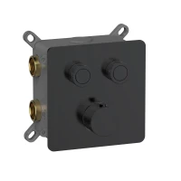 Смеситель с термостатом встраиваемый на 2 потребителя комплект с монтажной частью AQM8811MB