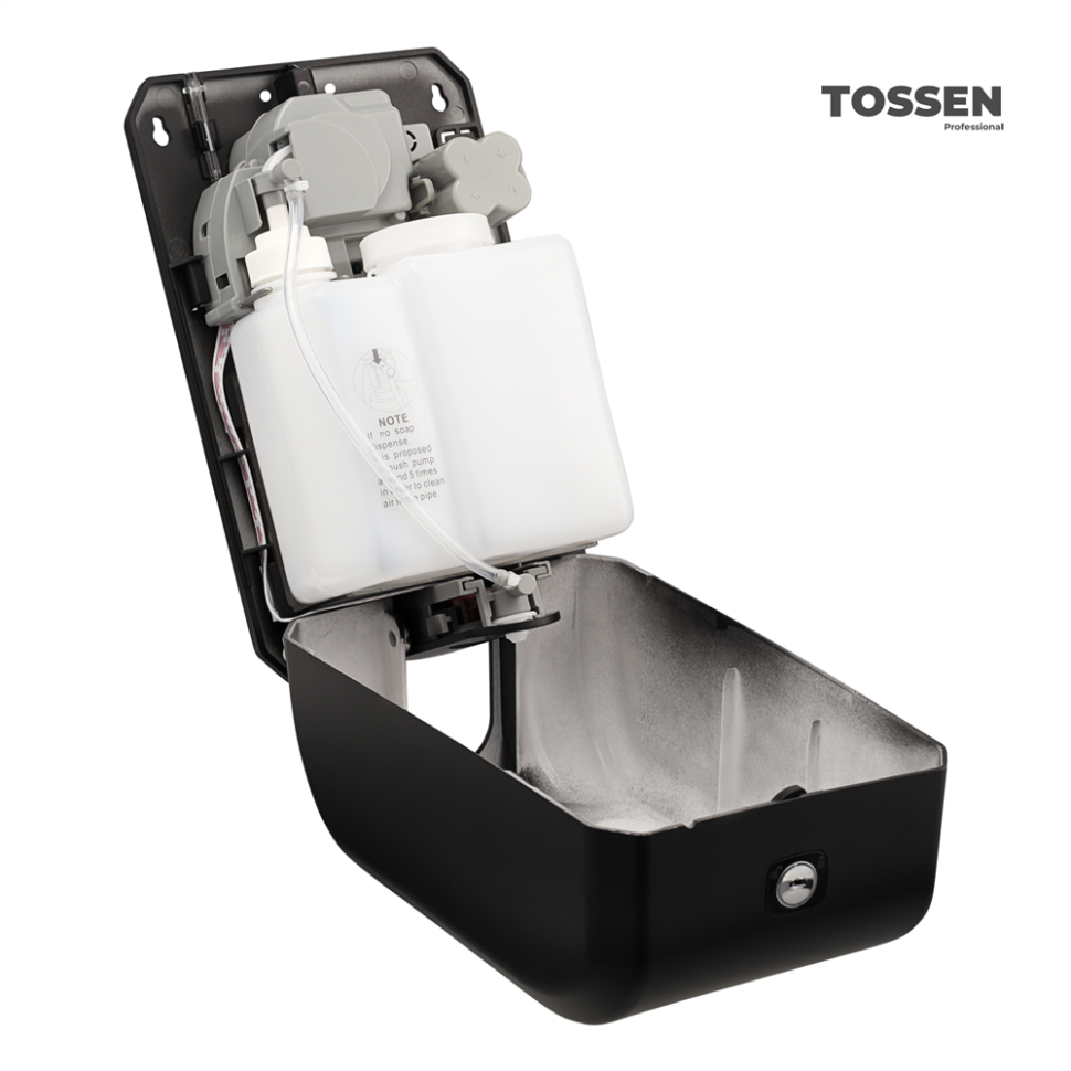 TOSSEN AL-7206 PB - сенсорный диспенсер для мыла/дезинфицирующих средств (коллекция «Матовый чёрный»)