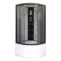 Душевая кабина Niagara Ultra NG-1909-01 (100х100х220) высокий поддон(48см),черный,стекло тонированное,4 места