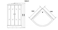 Душевая кабина Niagara Ultra NG-1909-01 (100х100х220) высокий поддон(48см),черный,стекло тонированное,4 места