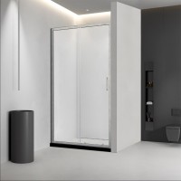 Душевая дверь Veconi Vianno VN-46BC, 1100x1950, никель брашинг, стекло прозрачное