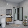 Душевая кабина Niagara Classic NG-6707-14BKT (80х80х210) высокий поддон(40см),черный,стекло прозрачное,4 места