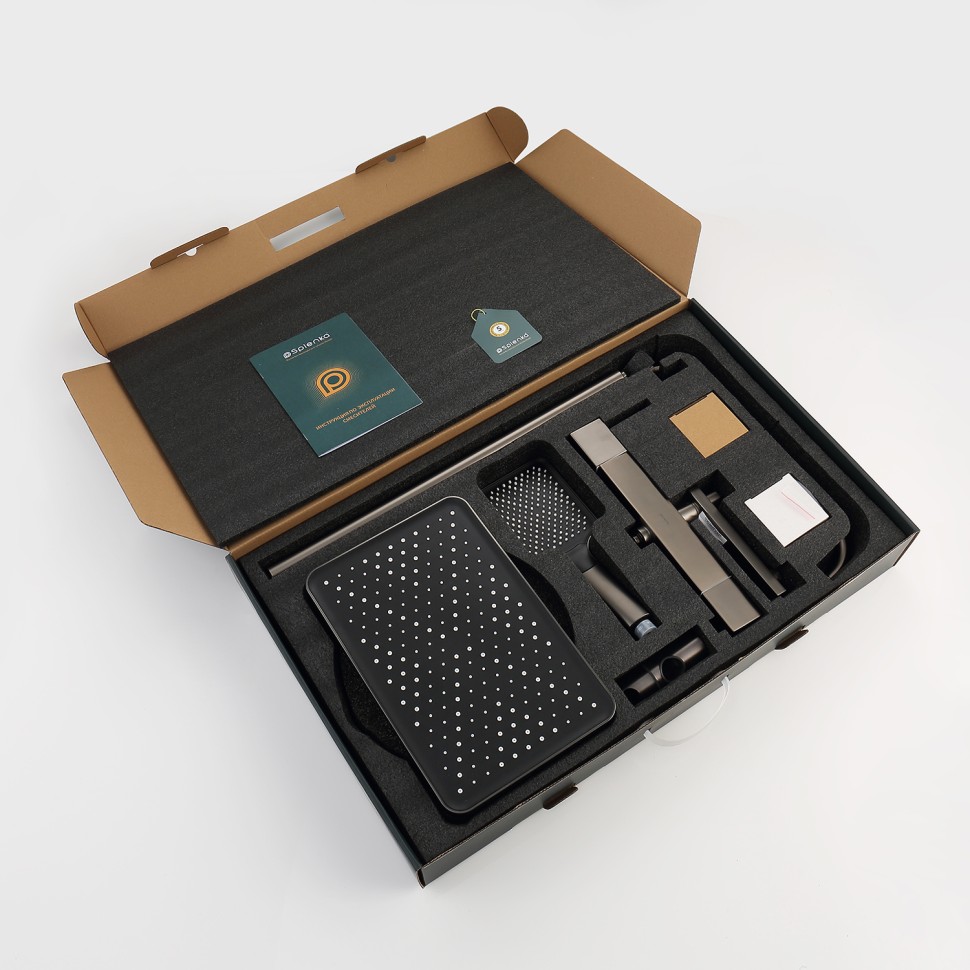 Душевая система Splenka с термостатом для ванны S223.26.03 Золотой сатин