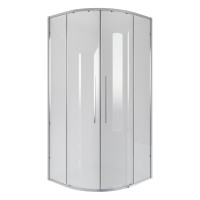 Душевое ограждение Niagara Nova NG-6627-34 (100х100х195) четверть круга,хром,двери раздвижные,стекло прозрачное,1 место