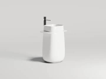 Раковина напольная ORIENTE TOTEM 700х490х900 S-Sense Глянцевое
