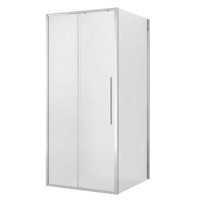 Душевое ограждение Niagara Nova NG-65-10CH-CH100-34 (100х100х195) квадрат,хром,дверь раздвижная,стекло шиншилла,2 места