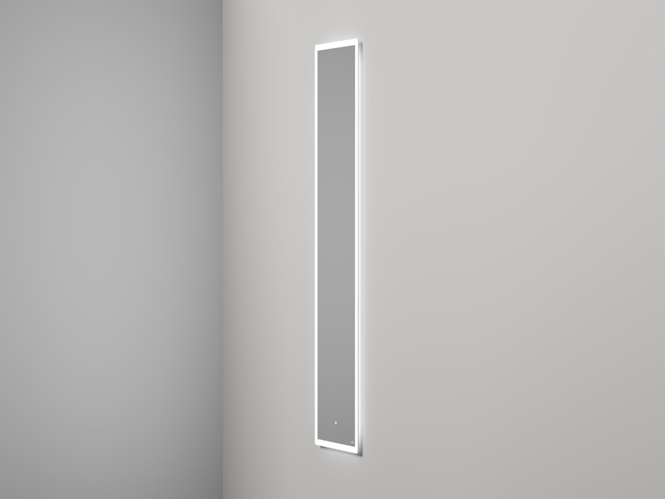 Зеркало для ванной ARMONIA прямоугольное с двойной LED подсветкой 450*1785*25 mm Salini 27MA.01.450.1785