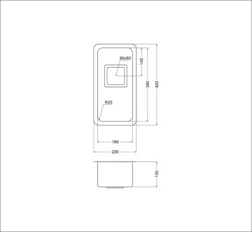 Мойка Oulin OL-0361 square