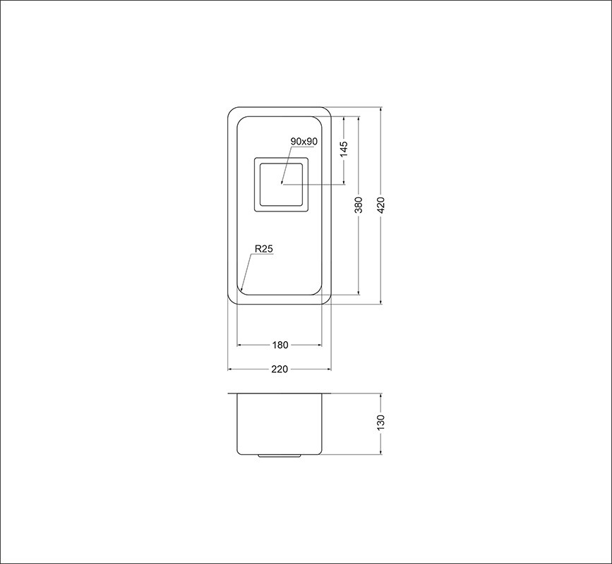 Мойка Oulin OL-0361 square