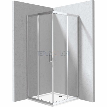 Душевая кабина, с поддоном, квадратная - 80x80 см