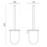 Щетка для туалета ABBER Funktion AA1132 хром