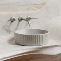 Умывальник чаша накладная круглая (цвет Серый Матовый) Element 360x360x115мм