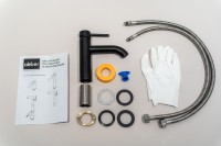 Смеситель ABBER Wasser Kreis AF8110B для раковины, черный матовый