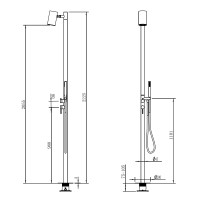 Душ ABBER Wasser Kreis 316 AF8180BST, брашированная сталь