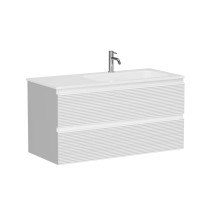 Тумба подвесная SANCOS Folk правая 995х445х500, c двумя ящиками оснащенными доводчиками, Bianco, арт.FL100RW