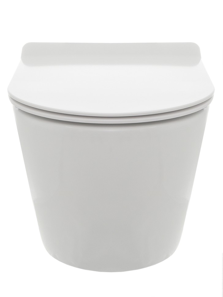 AQM2002 Унитаз подвесной с сиденьем SoftClose, технология смыва Rimless, скрытый крепеж. 490x370x360