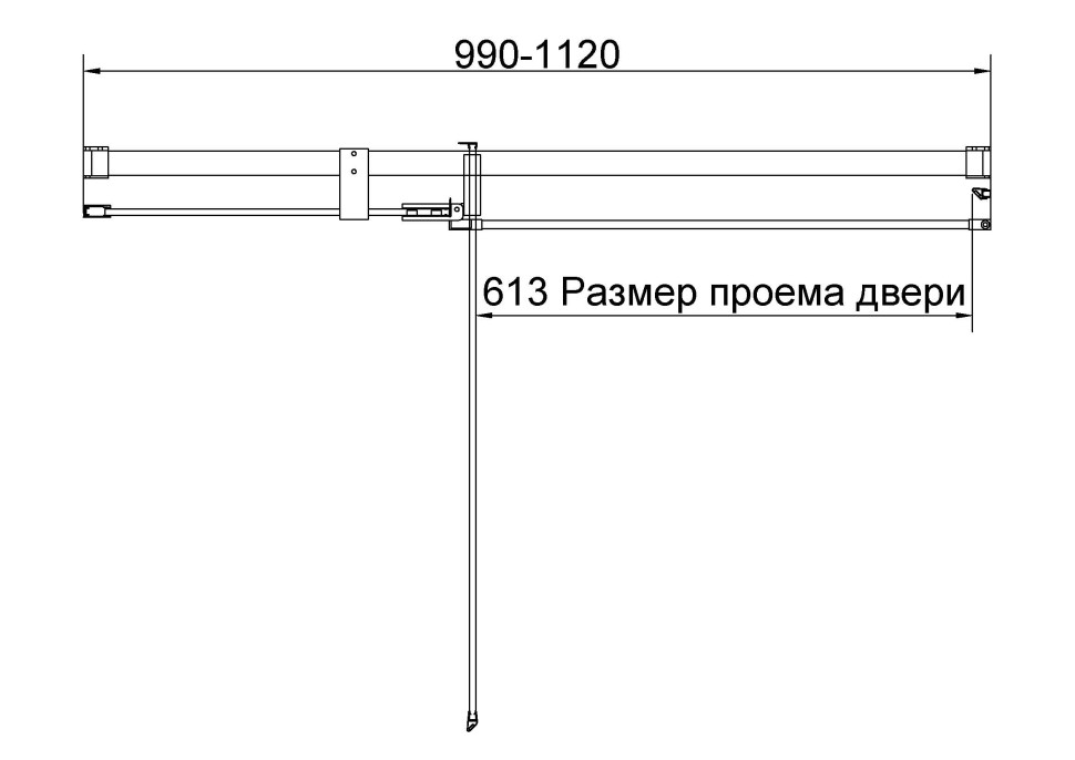 Душевая дверь Экстенза (Extenza) VDP-4EX1011CL, 1000/1100, хром, стекло прозрачное