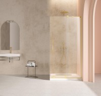 Душевая перегородка Волк-Ин (Walk-In) VSW-4WSL120CLG-R, правая, 1200*2000, брашир. золото, стекло прозрачное