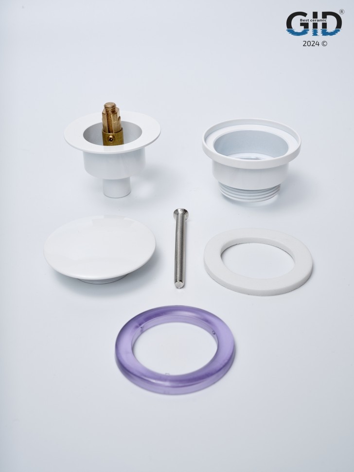 Донный клапан Gid универсальный G-60W 76606K белый 7x7x10