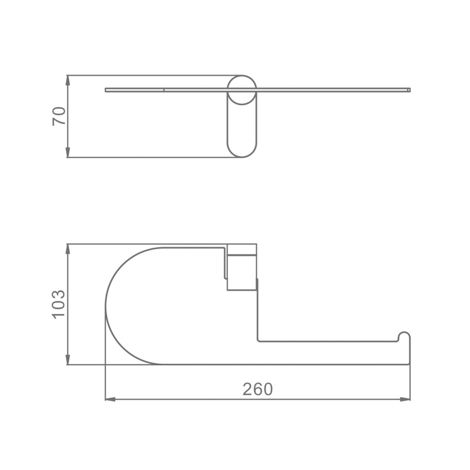 Бумагодержатель с полочкой для телефона Raglo R300.03.06