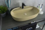 Раковина Gid Sr1346 53343 накладная светло-коричневая матовая 61x41x14