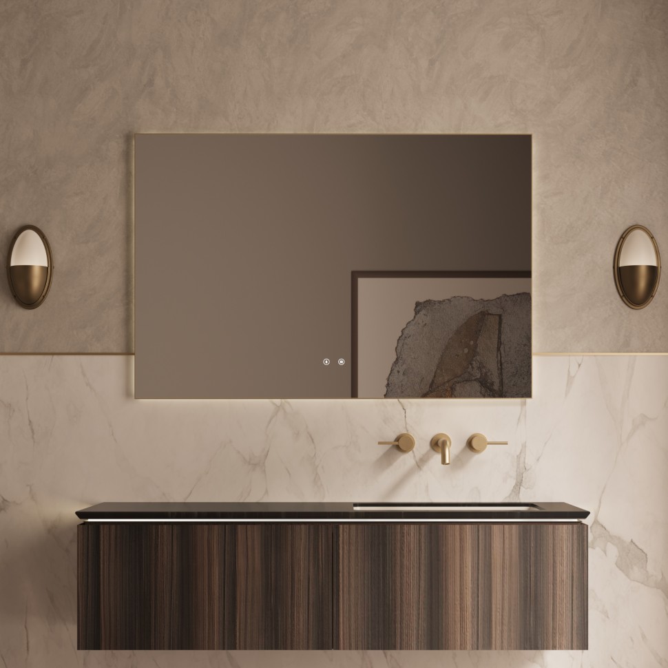 База под раковину Vincea  Luxe 1400 подвесная, 2 выкатных ящика soft close, натуральный орех