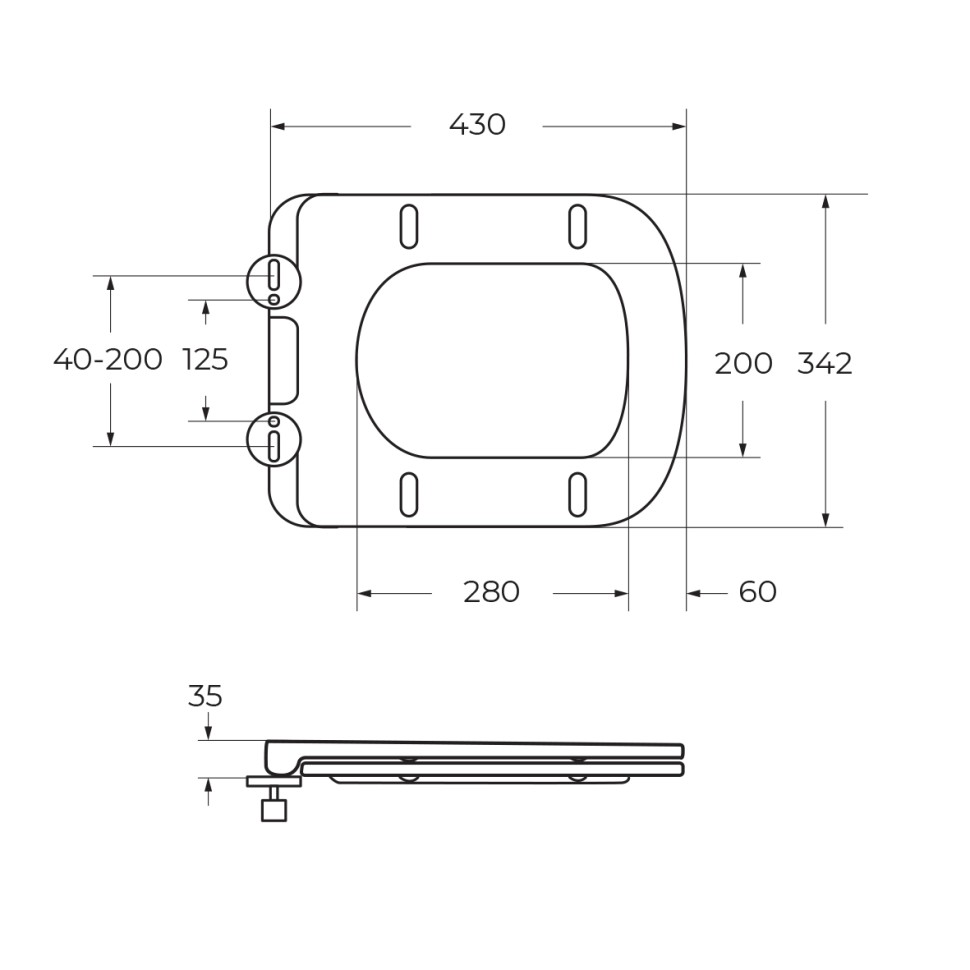 Чаша унитаза безободкового со смывом "Торнадо" с сиденьем BelBagno LUCE-TOR BB2197CP-TOR/SC