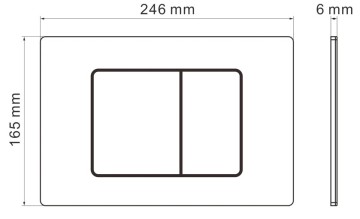 Кнопка смыва IBERICA BLANCA INOX-C нержавеющая сталь, вороненая сталь (IB.B011.008.000)