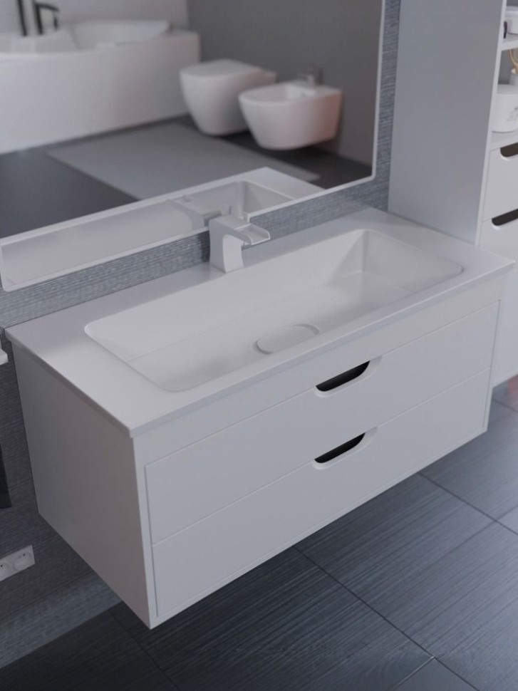Раковина для ванной Uperwood Modul 97 см, с декоративной накладкой