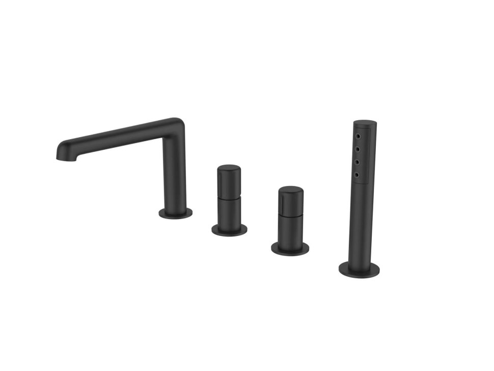 Смеситель на борт ванны BelBagno UNO UNO-BVD4-NERO