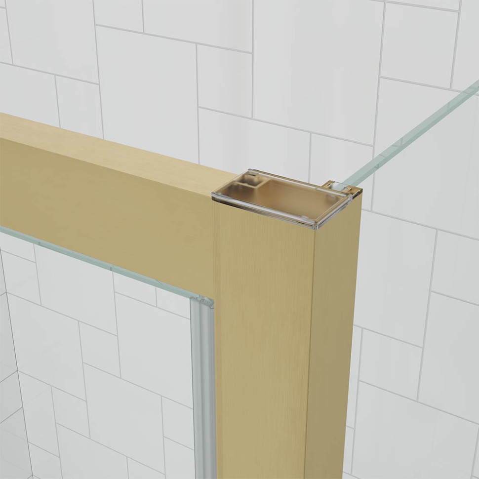 Боковая панель Veconi Ottimo SP G, 900х1900 золото брашинг, стекло прозрачное