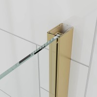 Боковая панель Veconi Ottimo SP G, 900х1900 золото брашинг, стекло прозрачное