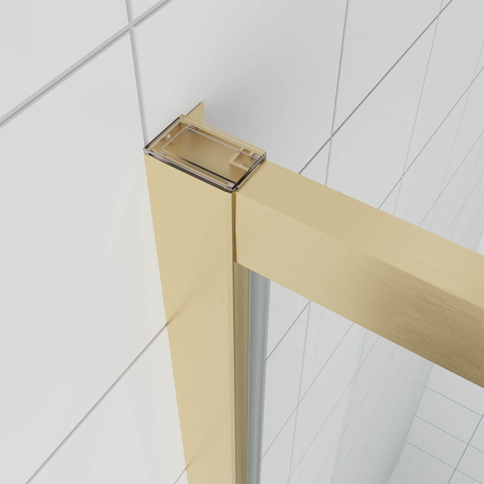 Боковая панель Veconi Ottimo SP G, 900х1900 золото брашинг, стекло прозрачное