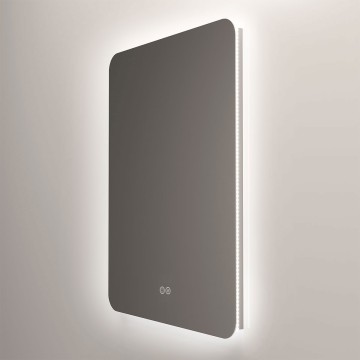 Зеркало LED VLM-3BE6007-2 600х700 c сенсорным выключателем и диммером, антизапотевание