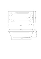 Акриловая ванна CEZARES PIAVE-170-70-42-W37