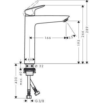 Смеситель для раковин Hansgrohe Logis хром (71091000)